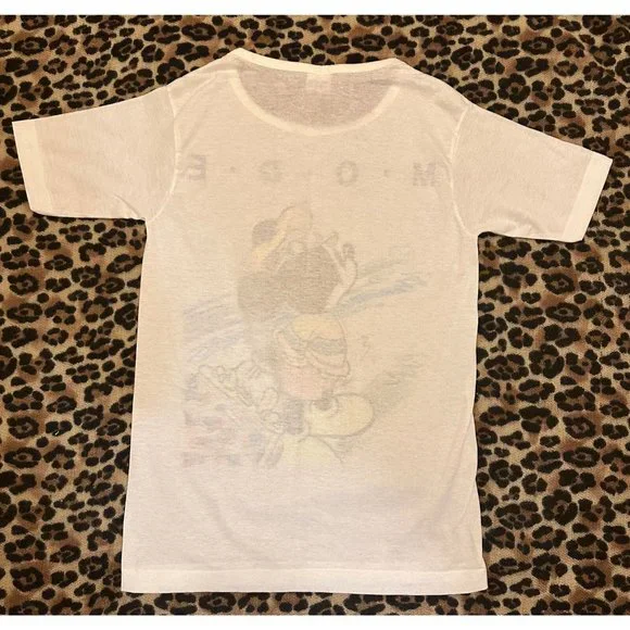 Vtg 1980s DISNEY CHARACTER FASHIONS MICKEY MOUSE MODE T-Shirt Medium Suitcase - Picture 4 of 10